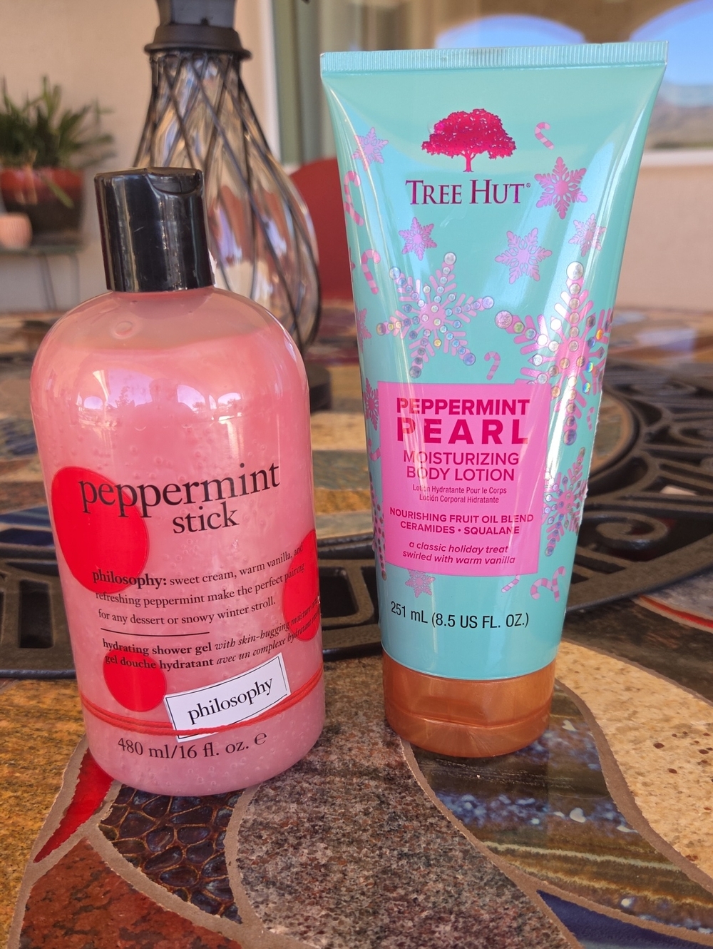 Philosophy Peppermint Stick Body Wash and Tree Hut Body Lotion Bundle
